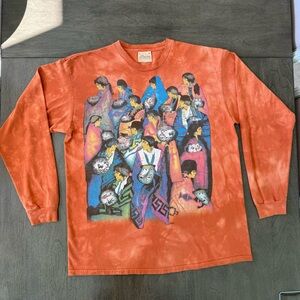 Vtg The Mountain Amado Pena Native American Tie Dye Long Sleeve T-Shirt Sz XL